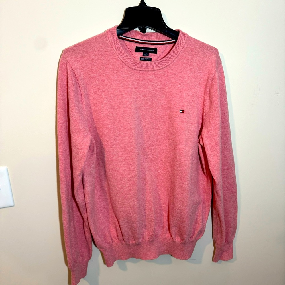 Tommy Hilfiger Men’s Pink Pullover Sweater Size L